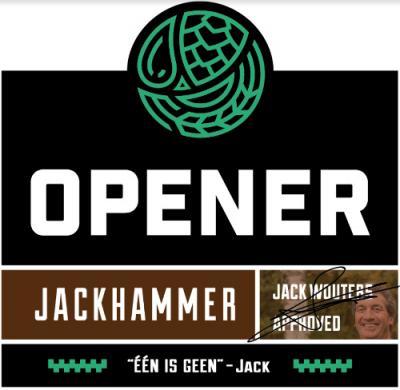 Opener Bierbrouwerij Jackhammer Opener Bierbrouwerij Jackhammer